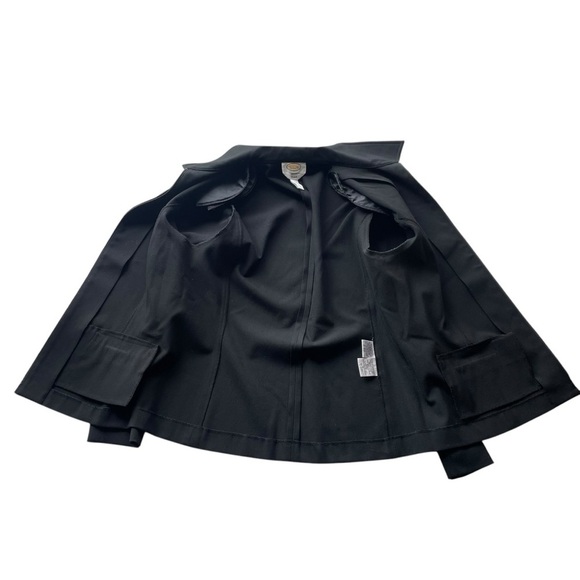 Talbots Stretch Blazer Jacket Black Size 8 Zip Up Business Office - Picture 7 of 10